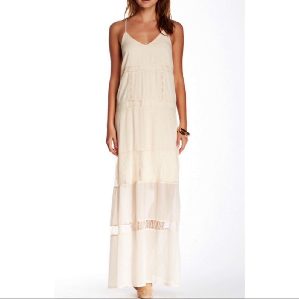 ASTR Lace Inset Maxi Dress
